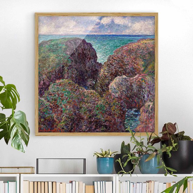 Strandbilder mit Rahmen Claude Monet - Felsengruppe Port-Goulphar