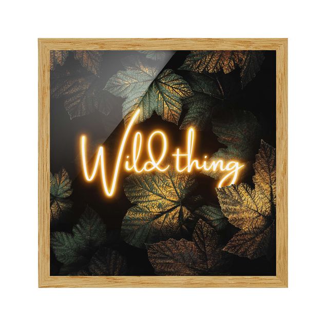 Wandbilder Kunstdrucke Wild Thing goldene Blätter
