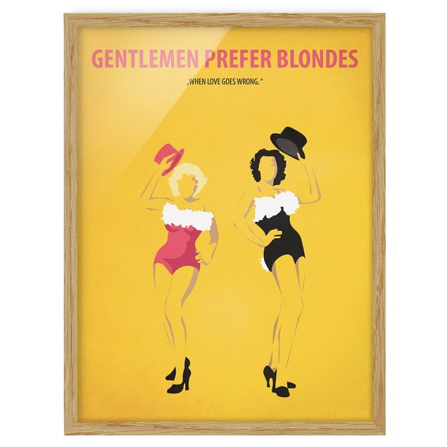 Wandbilder Modern Filmposter Gentlemen Prefer Blondes