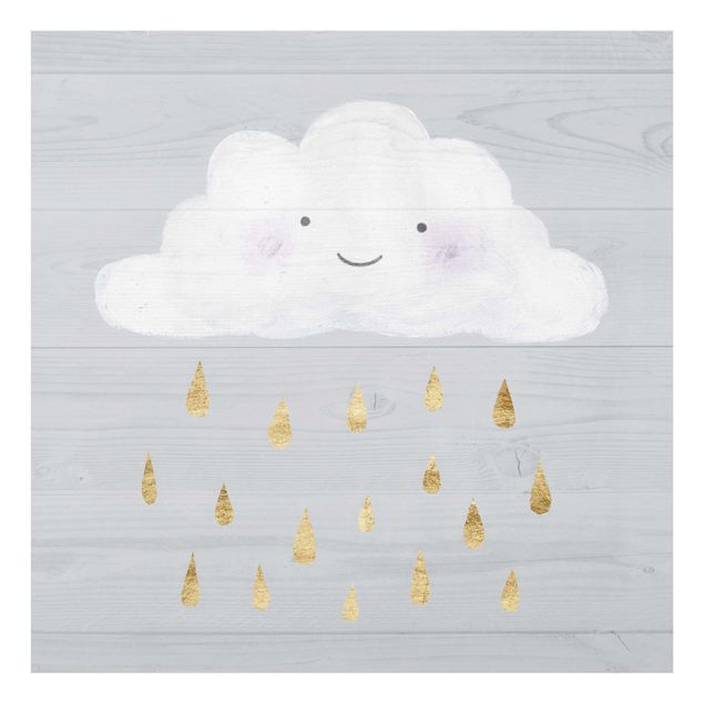 Bilder Wolke mit goldenen Regentropfen