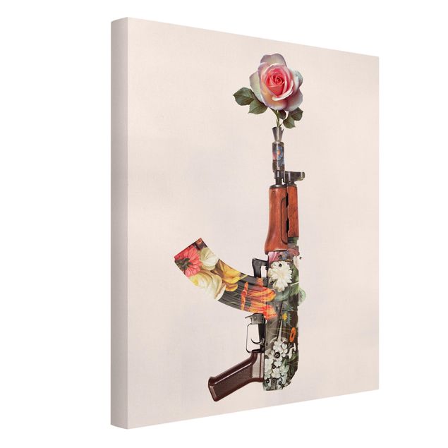 Wandbilder Floral Waffe mit Rose