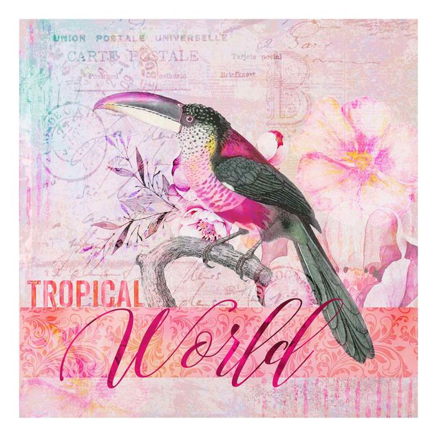 Andrea Haase Bilder Vintage Collage - Tropical World Tucan