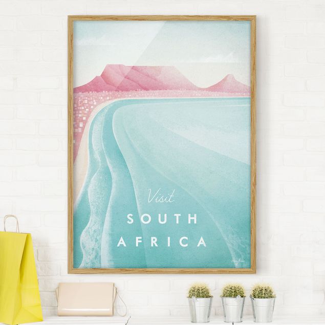 Strandbilder mit Rahmen Reiseposter - Südafrika