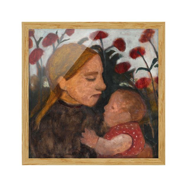 Wandbilder Kunstdrucke Paula Modersohn-Becker - Junge Frau mit Kind