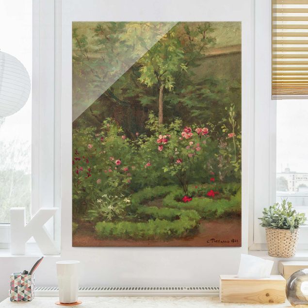 Wandbilder Bäume Camille Pissarro - Ein Rosengarten