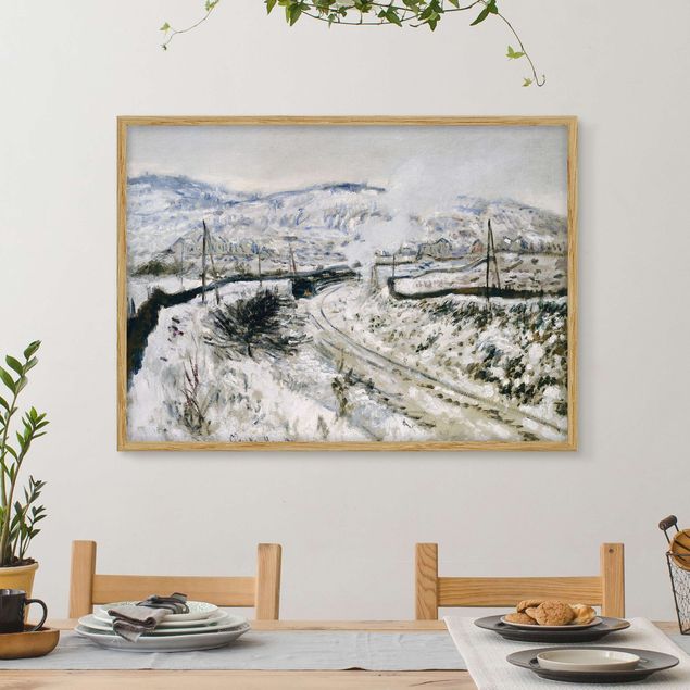 Küchen Deko Claude Monet - Zug im Schnee