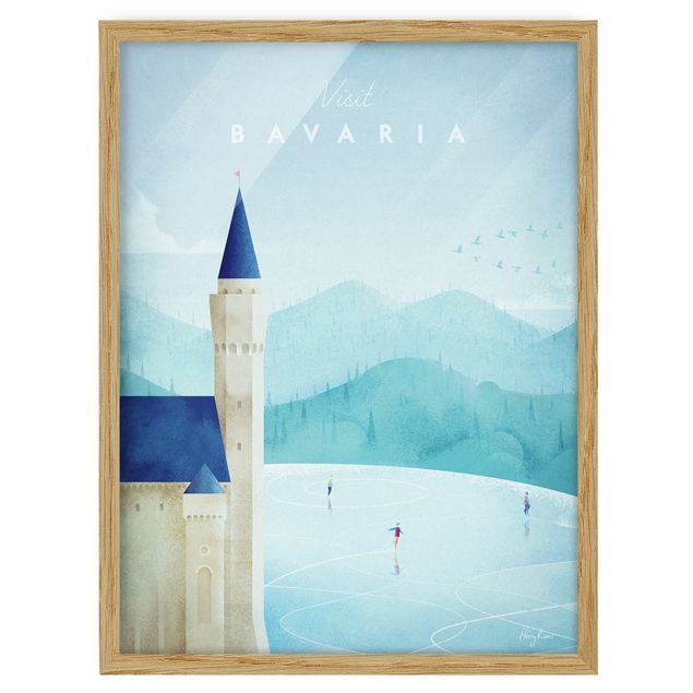 Wandbilder Kunstdrucke Reiseposter - Bavaria