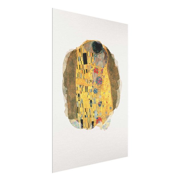 Kunststile Wasserfarben - Gustav Klimt - Der Kuss