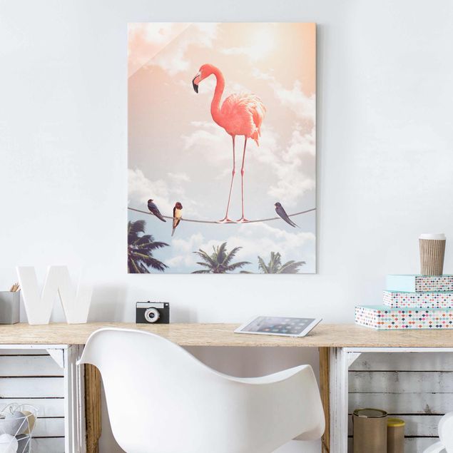 Küchen Deko Himmel mit Flamingo