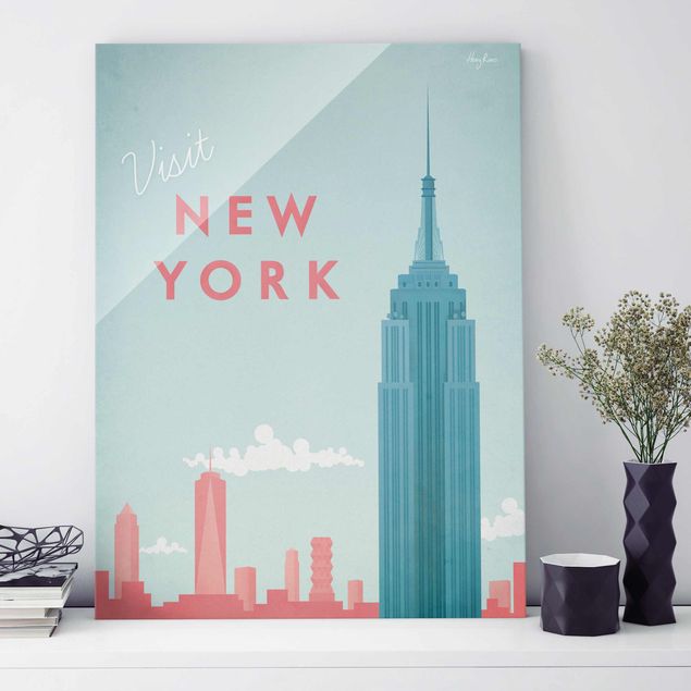 Glasbild New York Reiseposter - New York