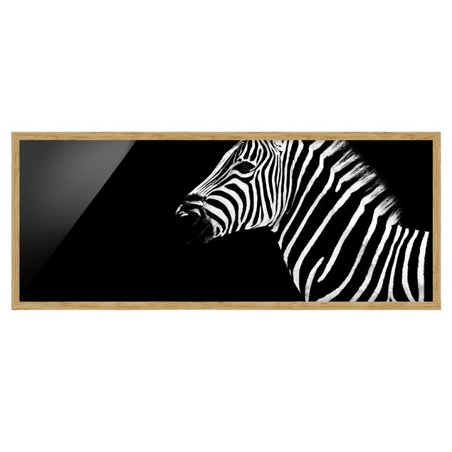 Gerahmte Bilder Tiere Zebra Safari Art