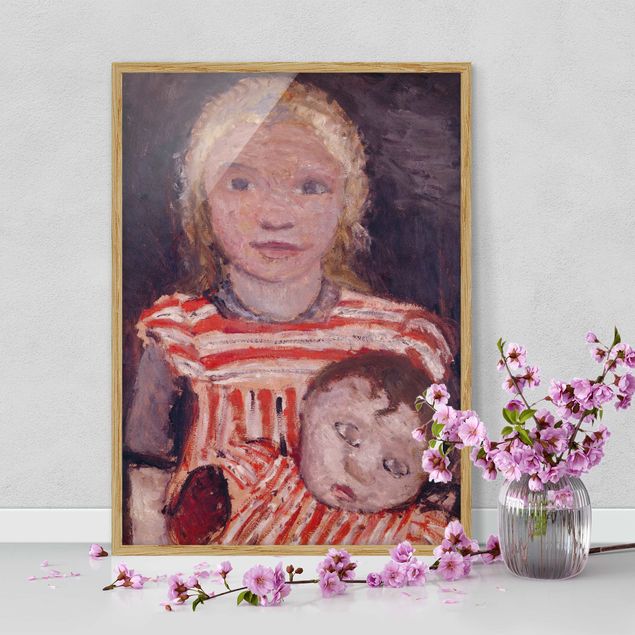 expressionistische Kunstdrucke Paula Modersohn-Becker - Mädchen mit Puppe