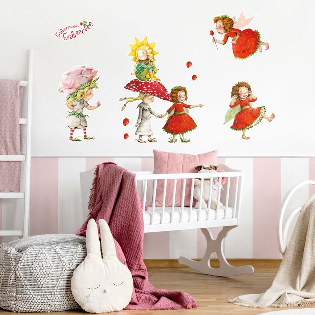 Kinderzimmer Deko Erdbeerinchen Erdbeerfee - Erdbeerinchen, Ida und Eleni Sticker Set