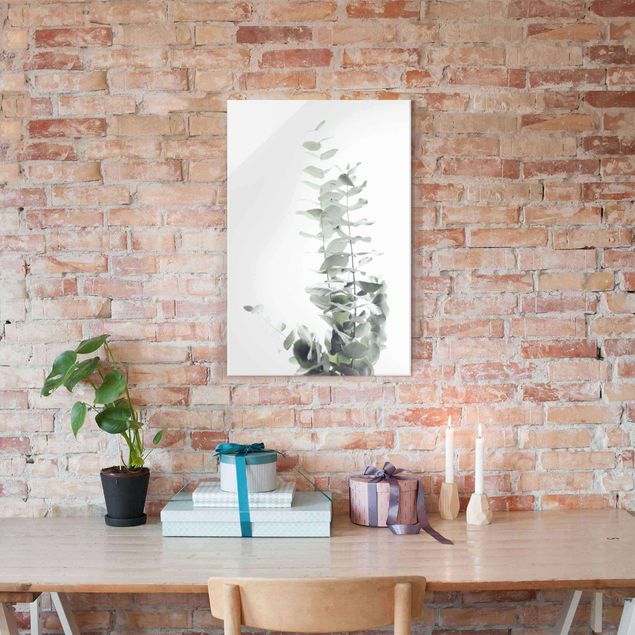Wandbilder Floral Eukalyptus im Weißen Licht