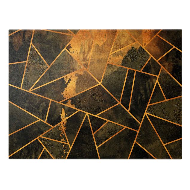 Wandbilder Onyx mit Gold