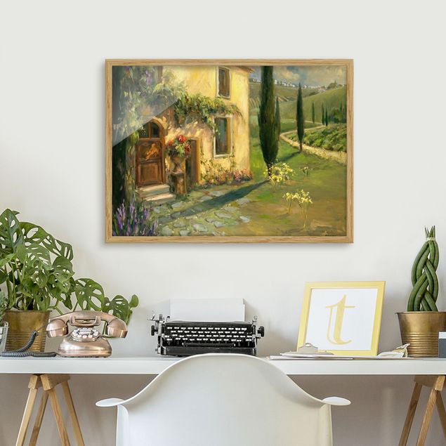 Wandbilder Italien Italienische Landschaft - Zypresse