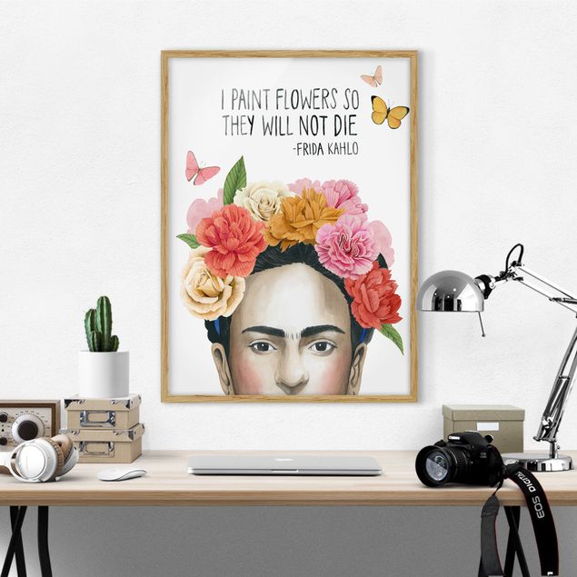 Blumenbilder mit Rahmen Fridas Gedanken - Blumen