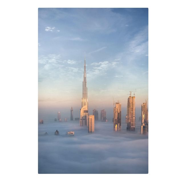 Skyline Leinwandbild Dubai über den Wolken