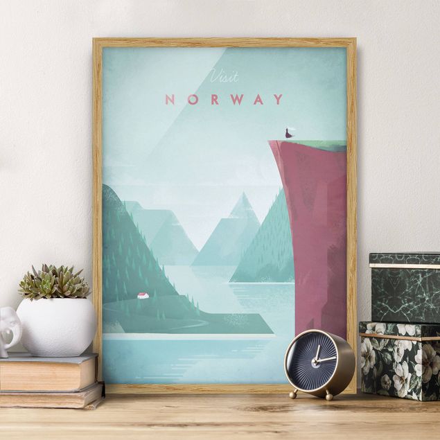 Wanddeko Küche Reiseposter - Norwegen