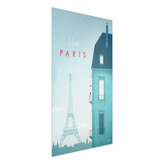Glasbild Stadt Reiseposter - Paris