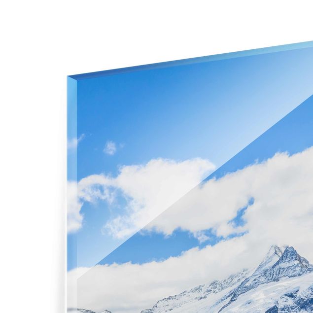Glasbild Skyline Schweizer Alpenpanorama