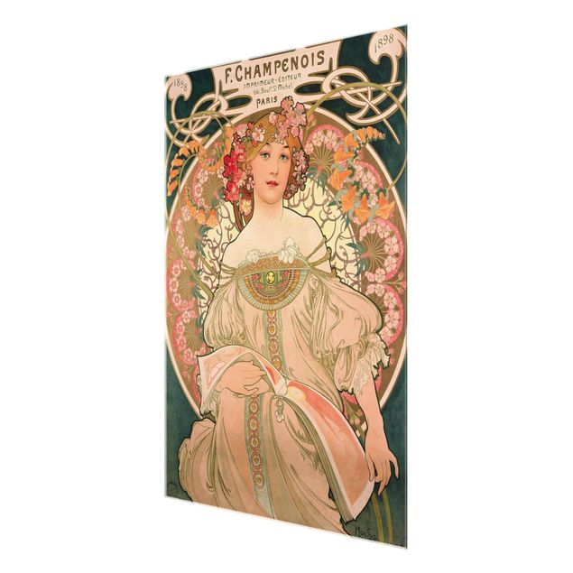 Wandbilder Floral Alfons Mucha - Plakat für F. Champenois