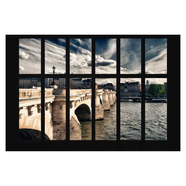 Foto Tapete Fenster Brücke Paris