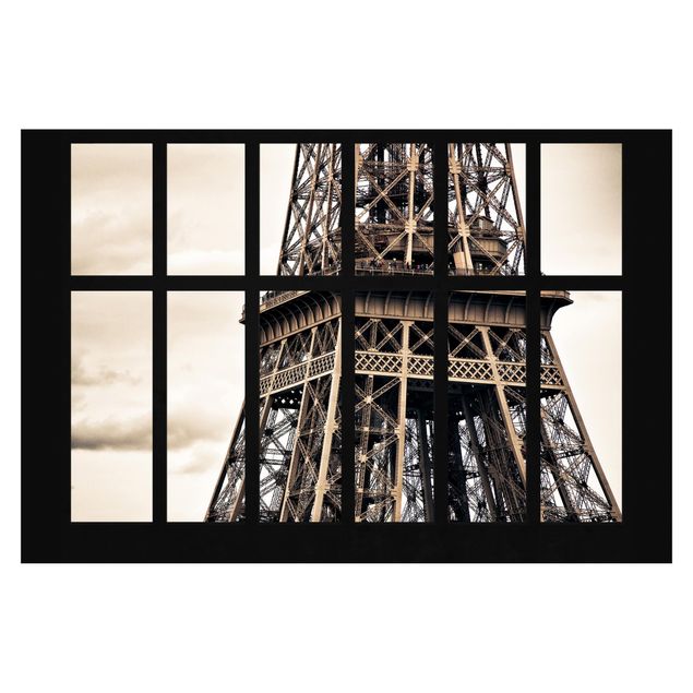 Fototapete kaufen Fenster Eiffelturm Paris