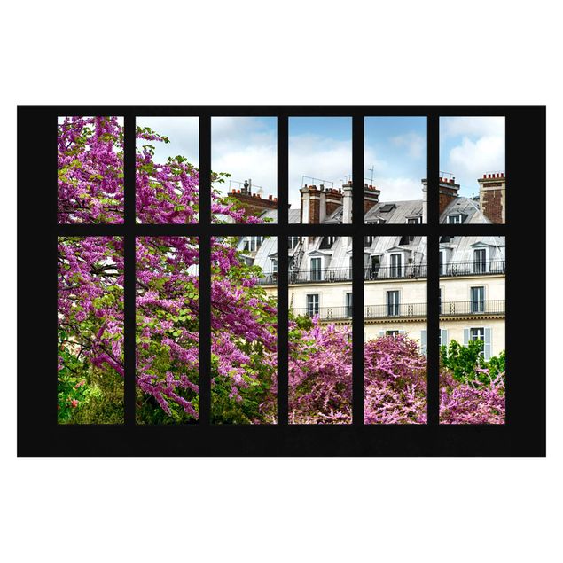 Foto Tapete Fenster Frühling Paris