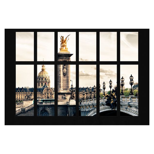 Fototapete Fenster Pont Alexandre Paris