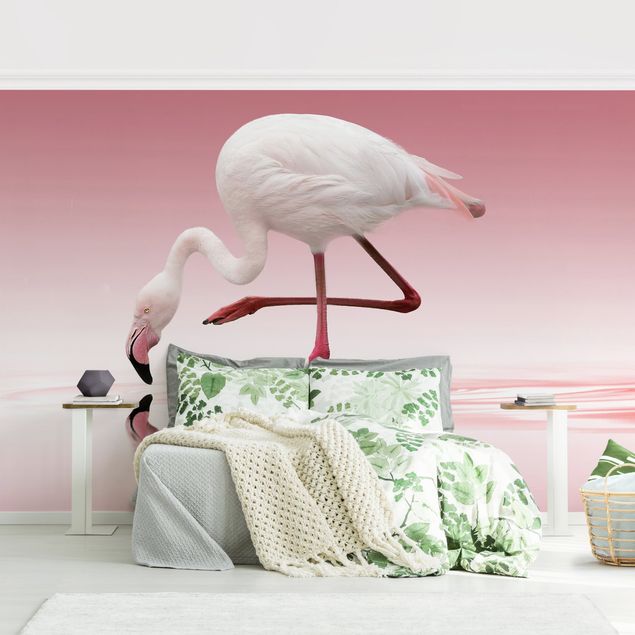 Wanddeko Küche Flamingo Dance