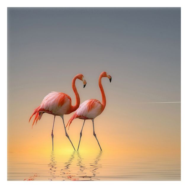 Fototapete Tiere Flamingo Love
