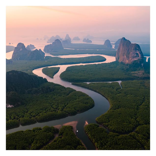 Fototapete kaufen Flusslandschaft in Thailand