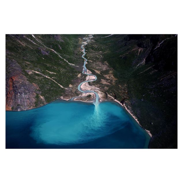 Fototapete Fluss in Grönland
