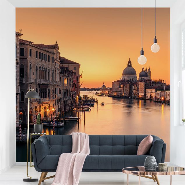 Fototapete Sonnenuntergang Goldenes Venedig