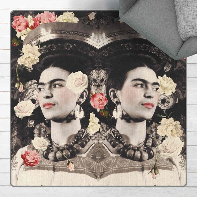 Moderne Teppiche Frida Kahlo - Blumenflut