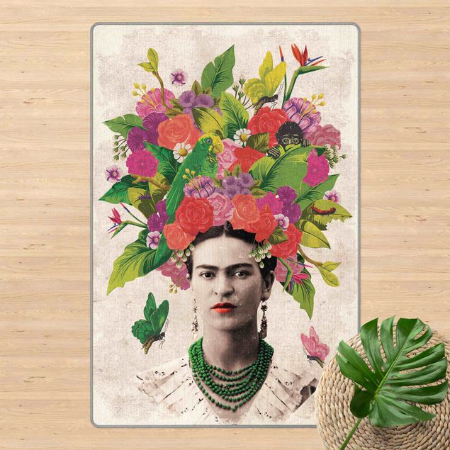 Teppich Blumen Frida Kahlo - Blumenportrait