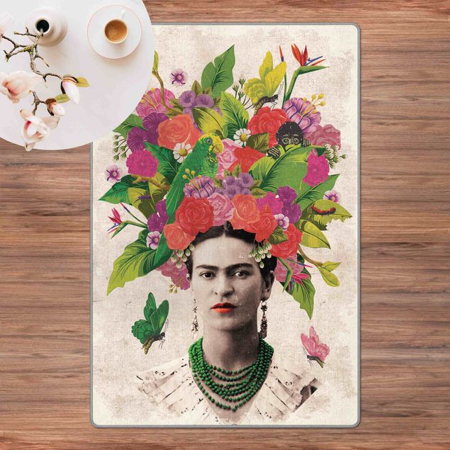 Roter Teppich Frida Kahlo - Blumenportrait