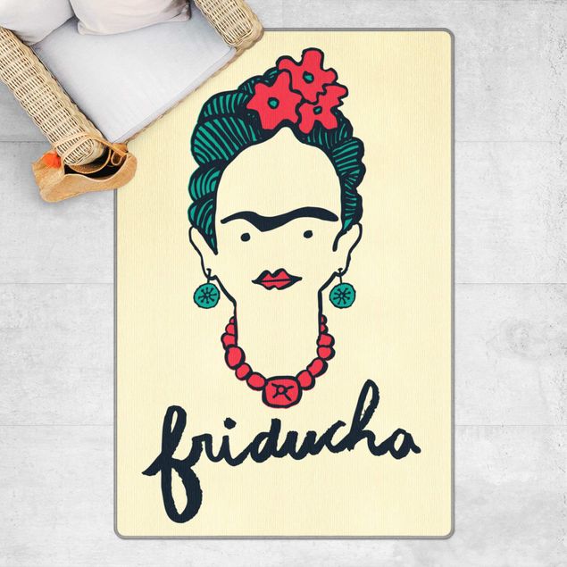 Teppich beige Frida Kahlo - Friducha