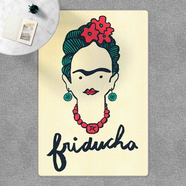 Teppich creme Frida Kahlo - Friducha