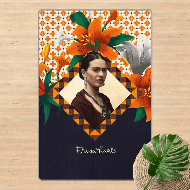 Teppich klein Frida Kahlo - Lilien