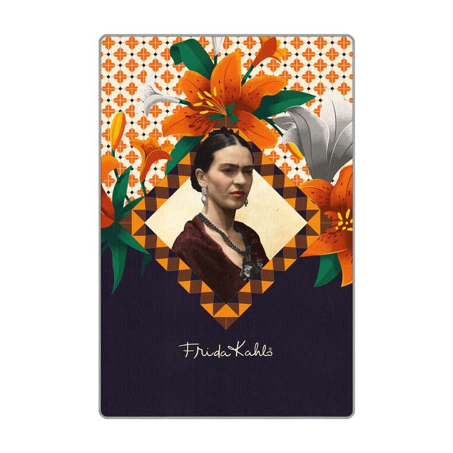 Teppich - Frida Kahlo - Lilien