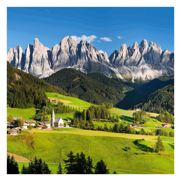 Fototapeten Grün Geislerspitzen in Südtirol