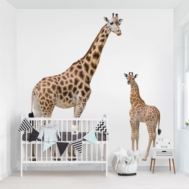 Fototapete Giraffe Giraffe Mutter und Kind