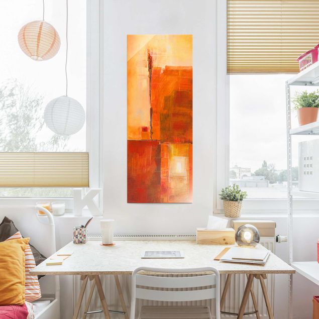 Glasbilder Abstrakt Petra Schüßler - Abstrakt Orange Braun