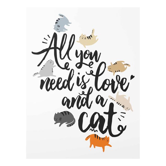 Wandbilder Liebe All you need is love and a cat