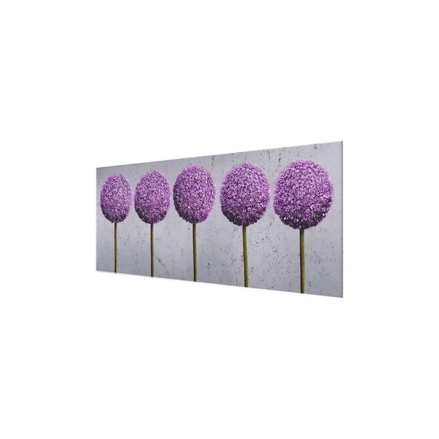 Bilder auf Glas Allium Kugel-Blüten