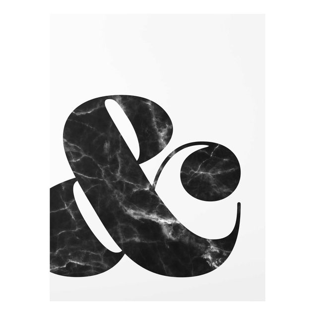 Wandbilder Schwarz-Weiß Ampersand Marmor