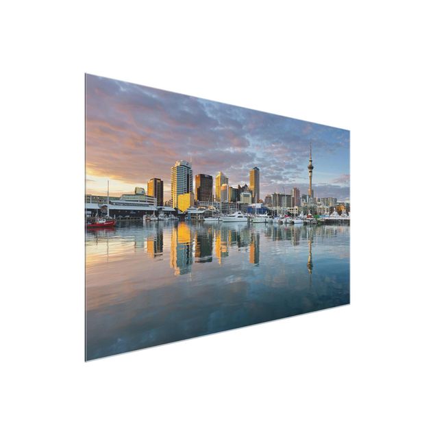 Wandbilder Architektur & Skyline Auckland Skyline Sonnenuntergang