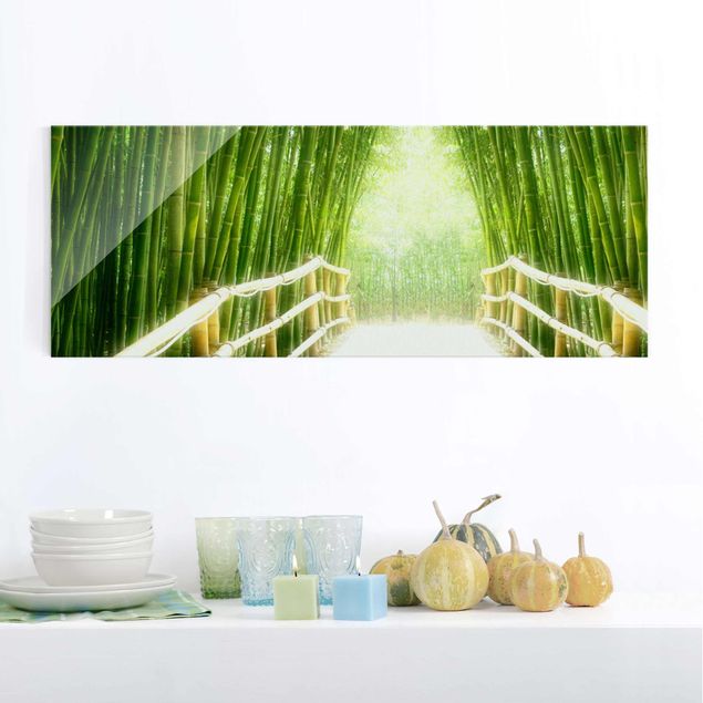 Wandbilder Bäume Bamboo Way
